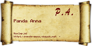 Panda Anna névjegykártya