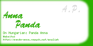 anna panda business card